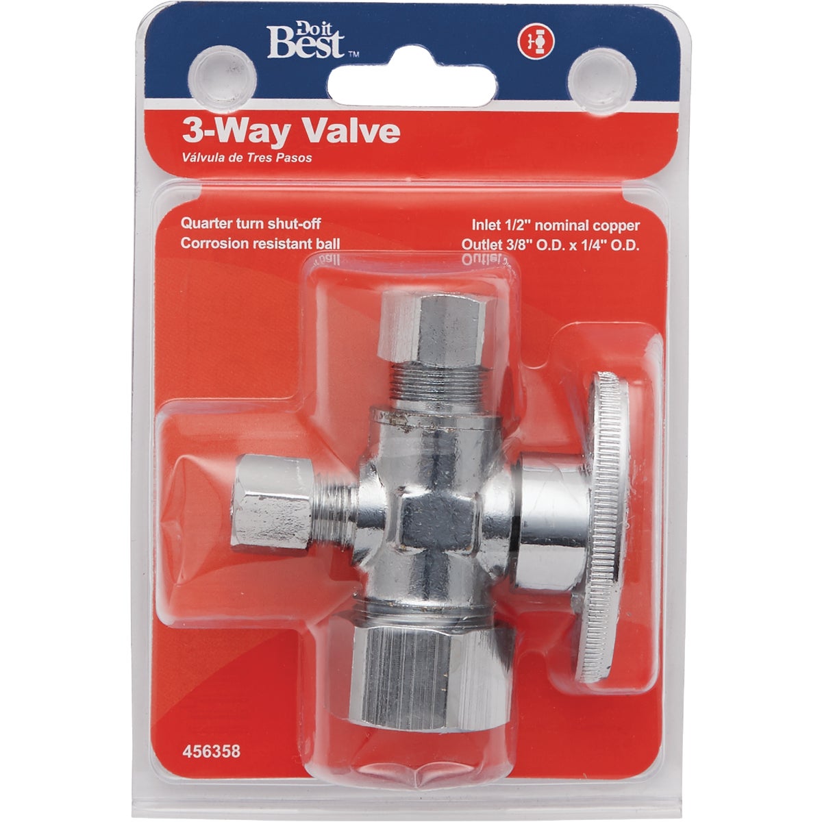 Do it 5/8 In. OD x 3/8 In. OD x 1/4 In. OD Quarter Turn Angle Valve