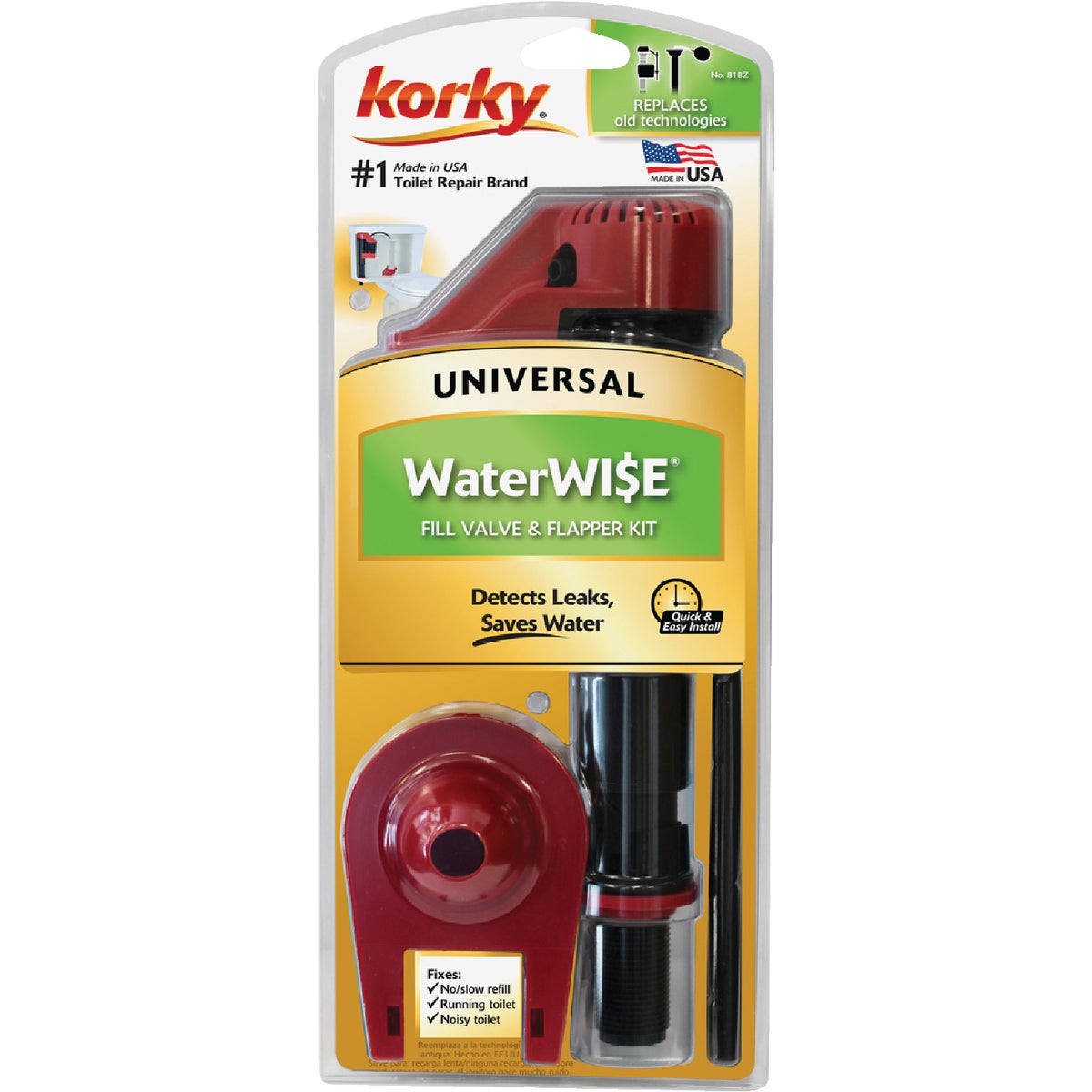 Korky WaterWISE Fill Valve and Premium Flapper Kit