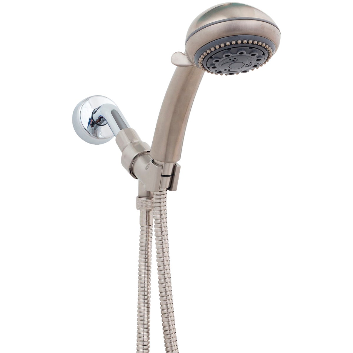 Whedon Champagne Massage 5-Spray 2.5 GPM Handheld Shower, Brushed Nickel