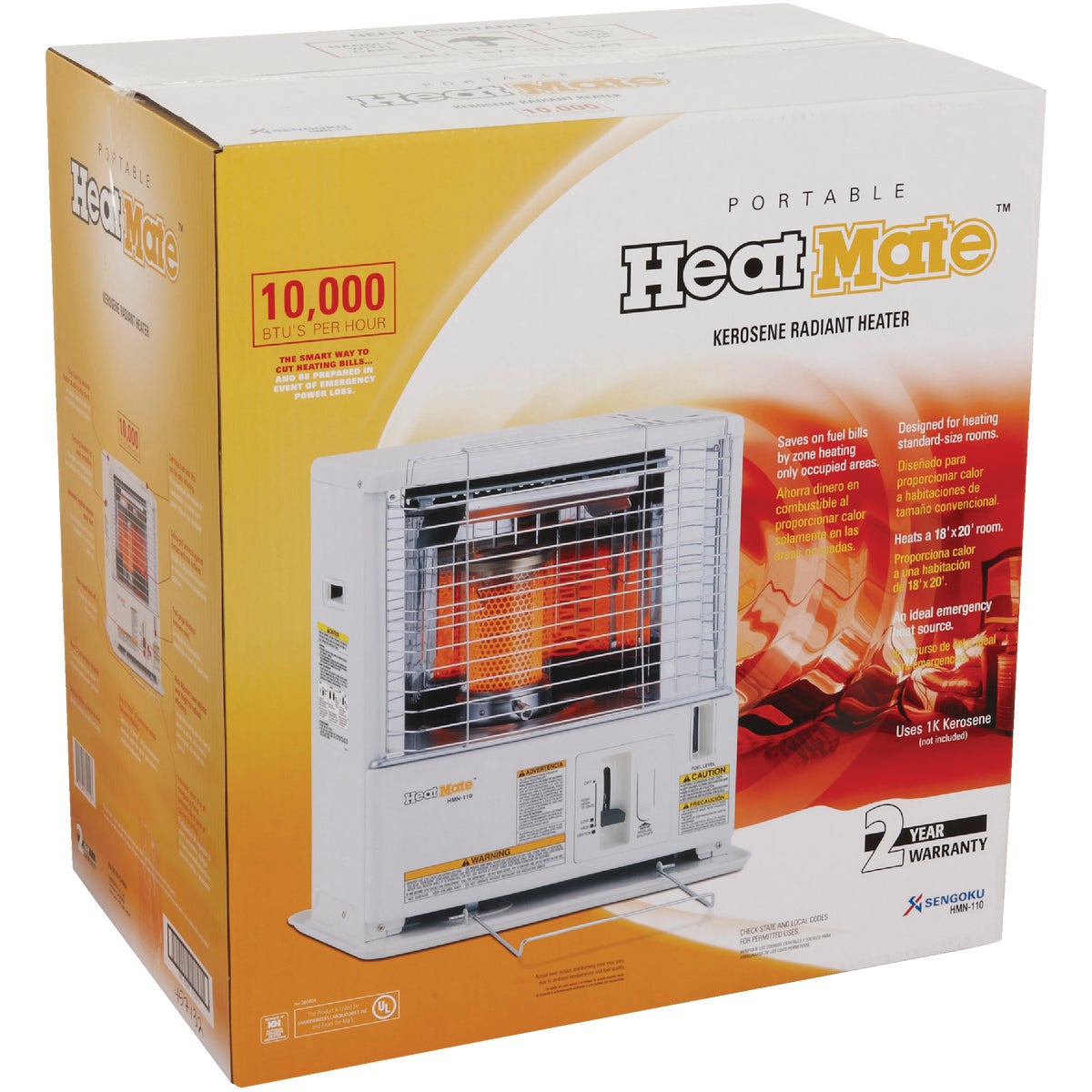 HeatMate 10,600 BTU Radiant Kerosene Heater