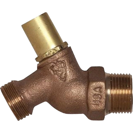 Arrowhead Brass 1/2 In. MIP x 3/4 In. Male Hose Thread No-Kink Loose Key Hose Bibb