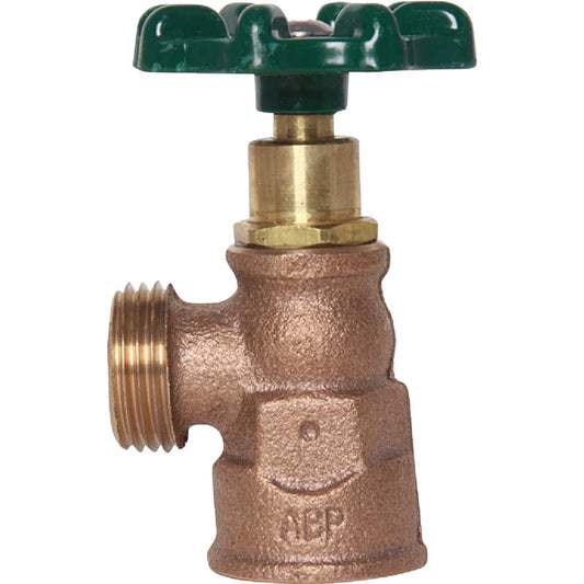 Arrowhead Brass 3/4 In. FIP x 3/4 In. Hose Thread Red Brass Aluminum Diecast Boiler Drain