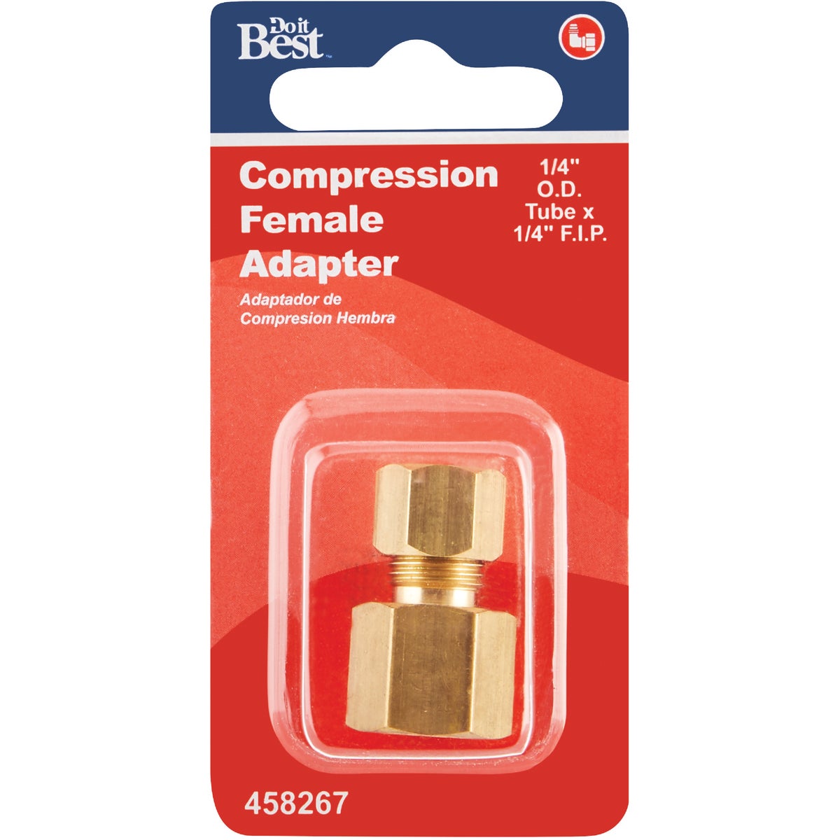 Do it 1/4 In. x 1/4 In. Brass Union Compression Adapter