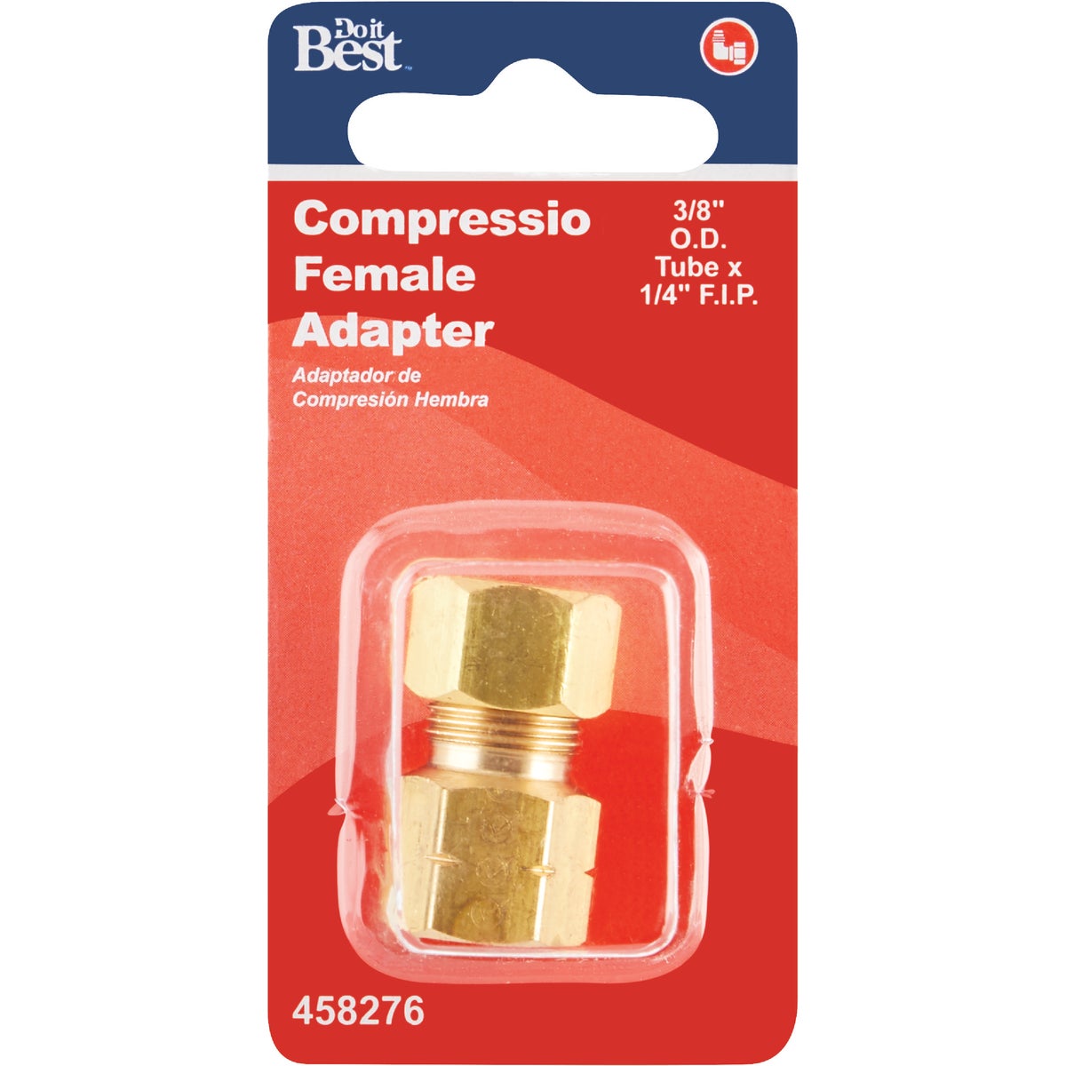 Do it 3/8 In. x 1/4 In. Brass Union Compression Adapter