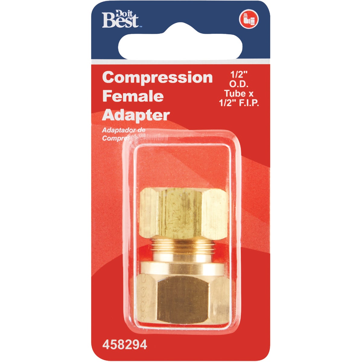 Do it 1/2 In. x 1/2 In. Brass Union Compression Adapter