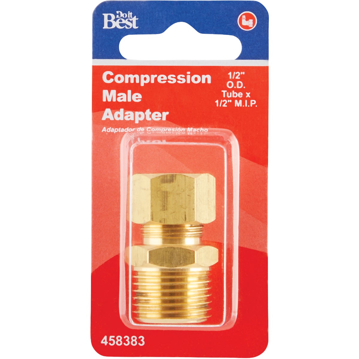 Do it 1/2 In. x 1/2 In. Brass Male Union Compression Adapter