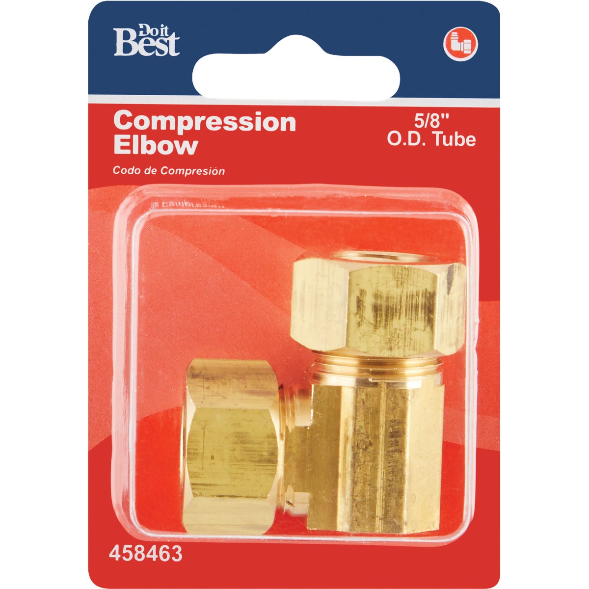 Do it 5/8 In. 90 Deg. 2-Way Low Lead Compression Brass Elbow (1/4 Bend)