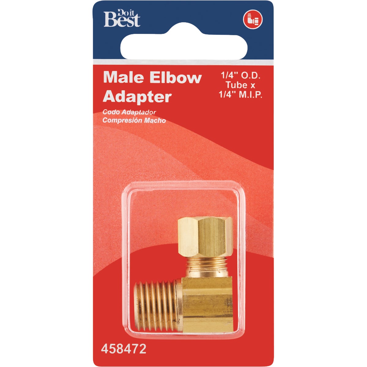 Do it 1/4 In. x 1/4 In. Male 90 Deg. Low Lead Compression Brass Elbow (1/4 Bend)