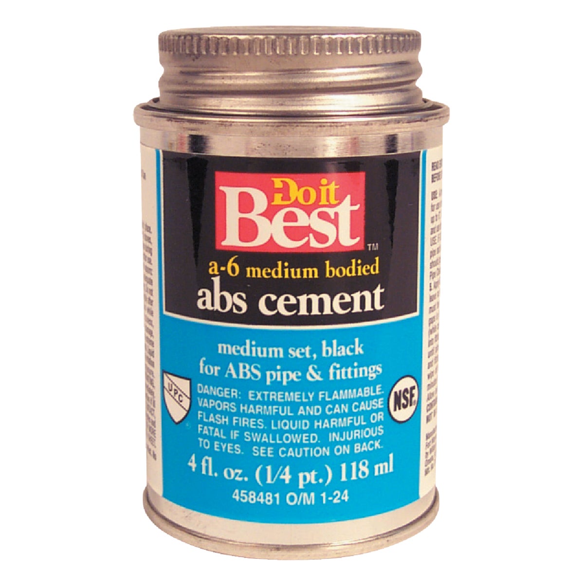 Do it Best 4 Oz. Medium Bodied Black ABS Cement