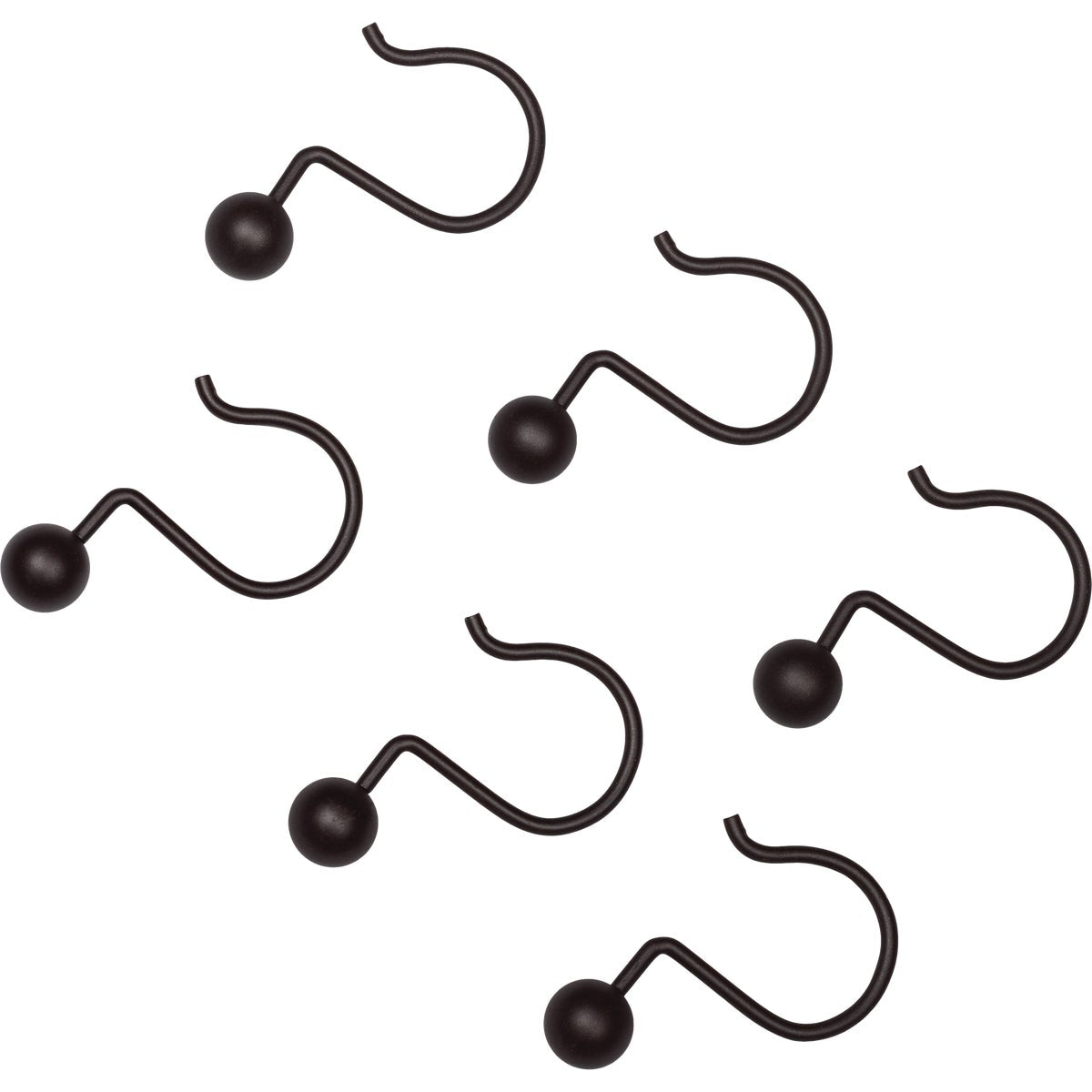 Zenna Home Bronze Finished Aluminum Shower Curtain Ball Hook (12-Count)