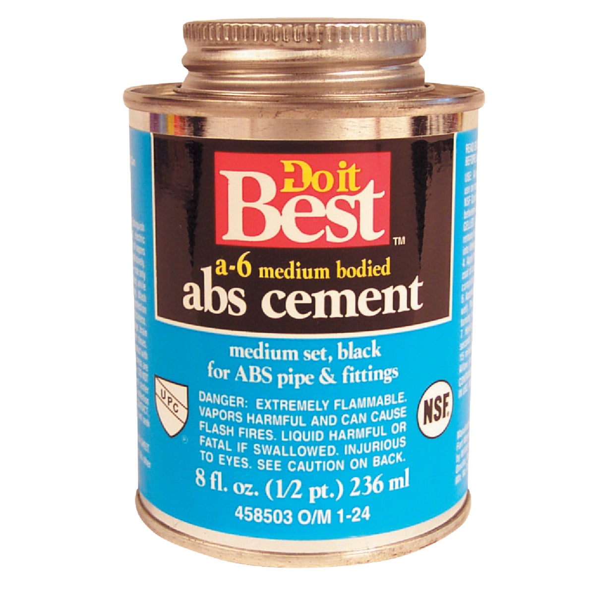 Do it Best 8 Oz. Medium Bodied Black ABS Cement