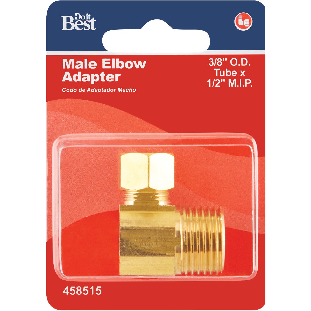 Do it 3/8 In. x 1/2 In. Male 90 Deg. Low Lead Compression Brass Elbow (1/4 Bend)