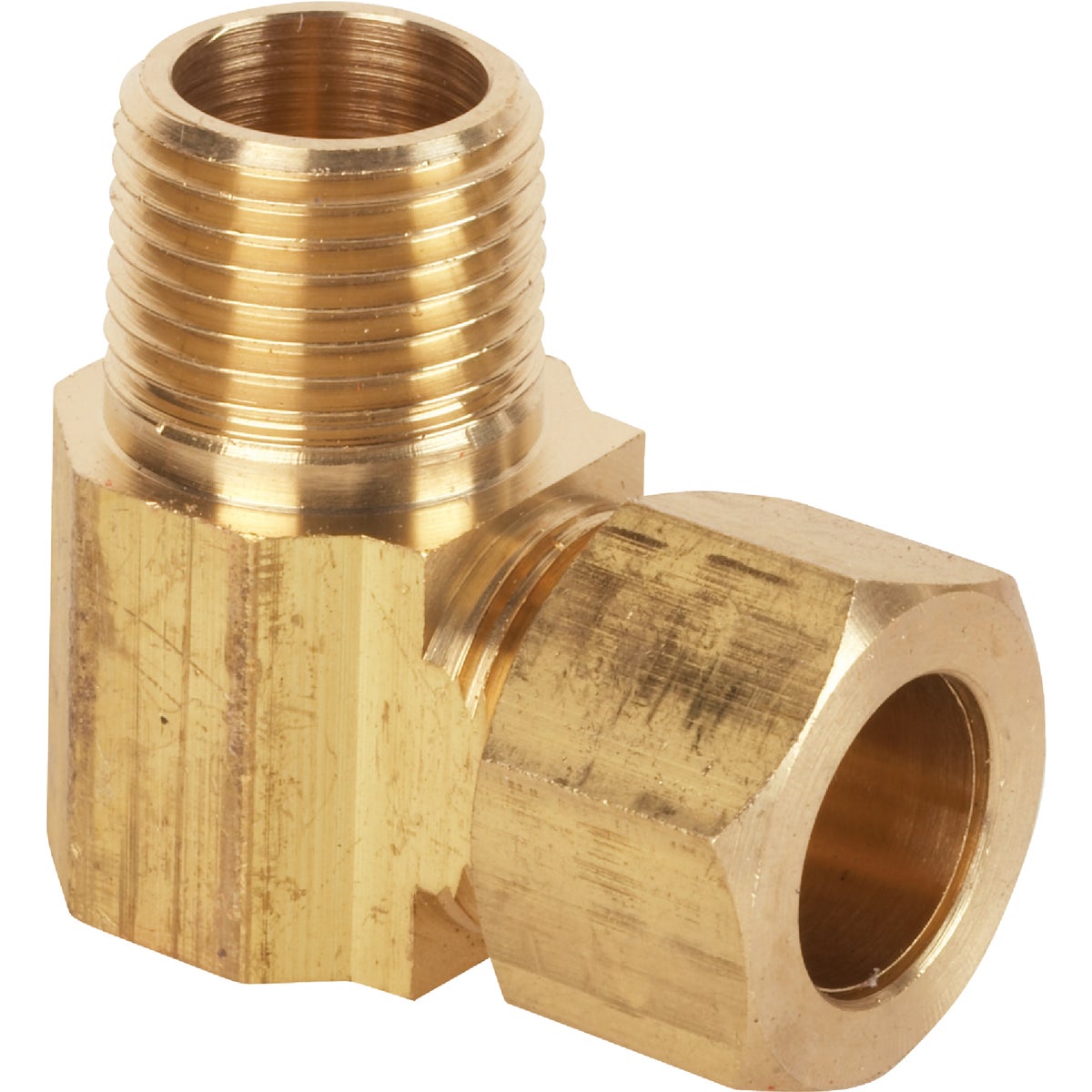 Do it 1/2 In. x 3/8 In. Male 90 Deg. Low Lead Compression Brass Elbow (1/4 Bend)