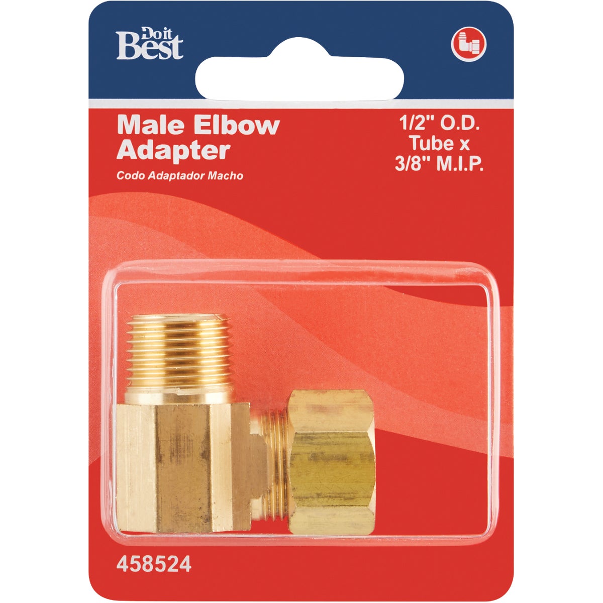 Do it 1/2 In. x 3/8 In. Male 90 Deg. Low Lead Compression Brass Elbow (1/4 Bend)