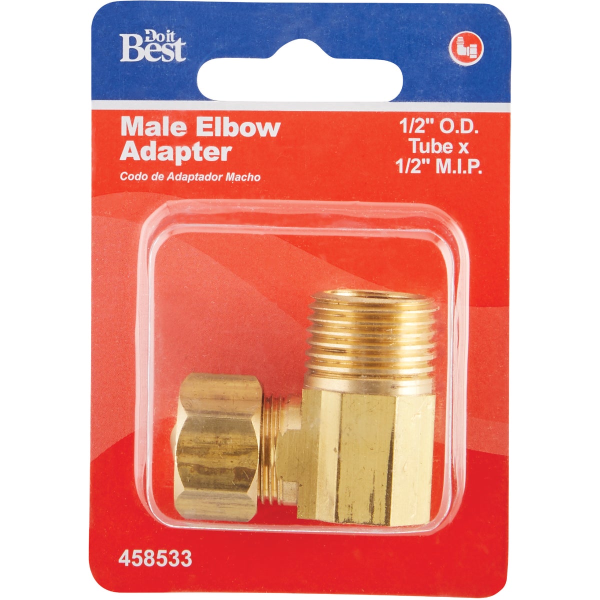 Do it 1/2 In. x 1/2 In. Male 90 Deg. Low Lead Compression Brass Elbow (1/4 Bend)