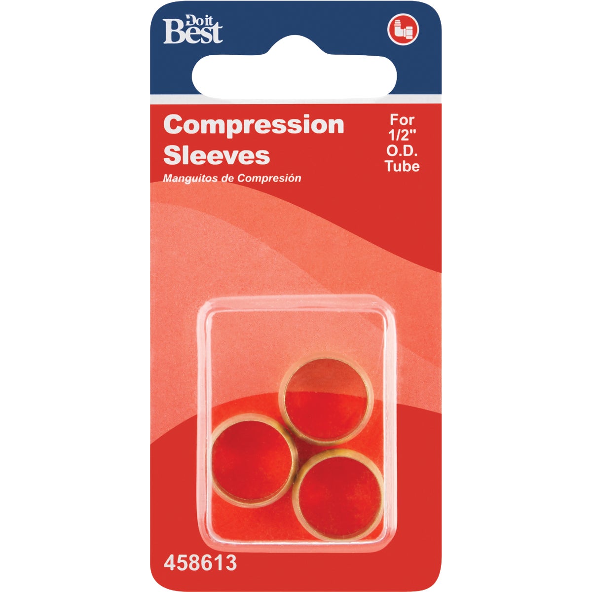 Do it 1/2 In. Brass Compression Sleeve (3-Pack)