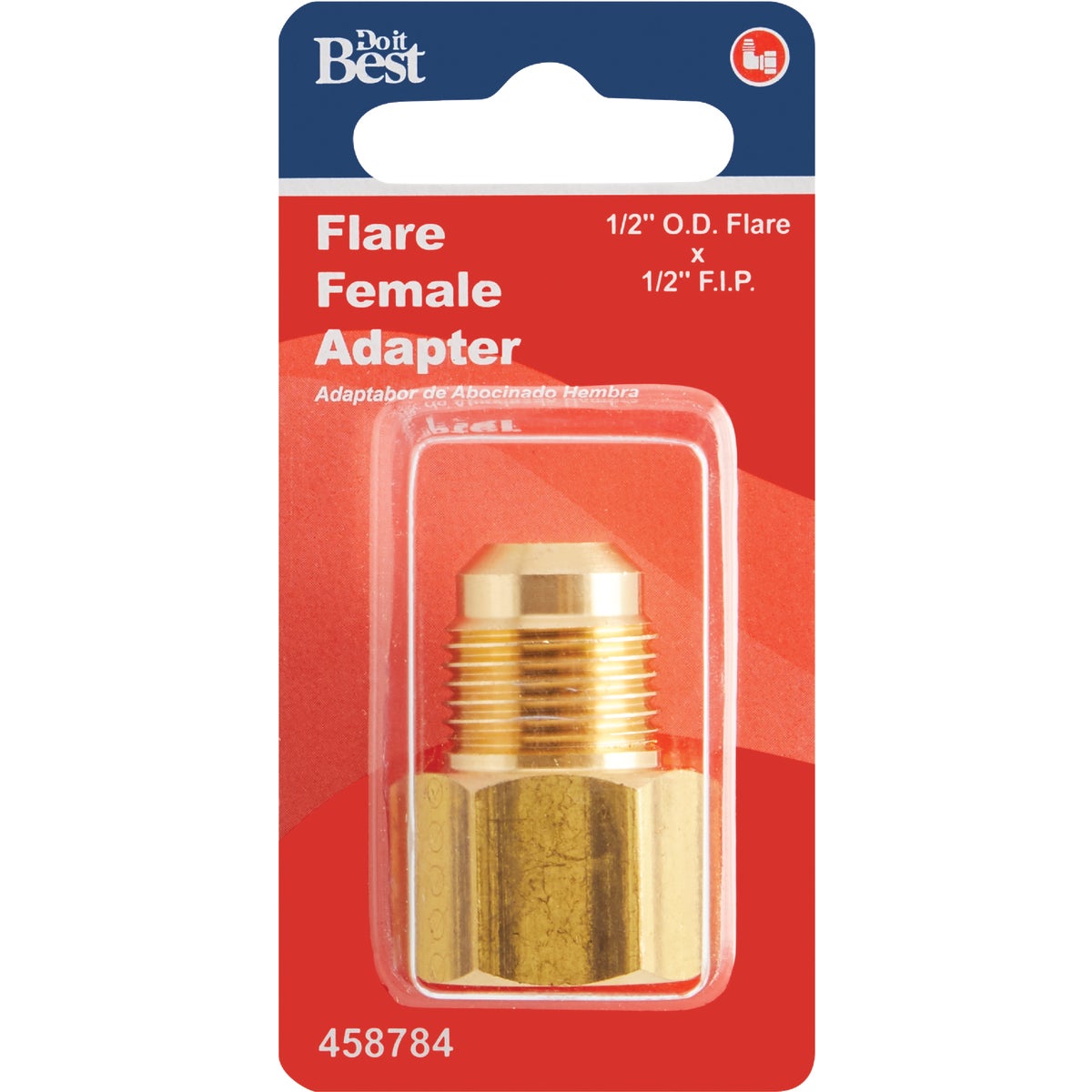 Do it 1/2 In. x 1/2 In. Brass Female Flare Adapter