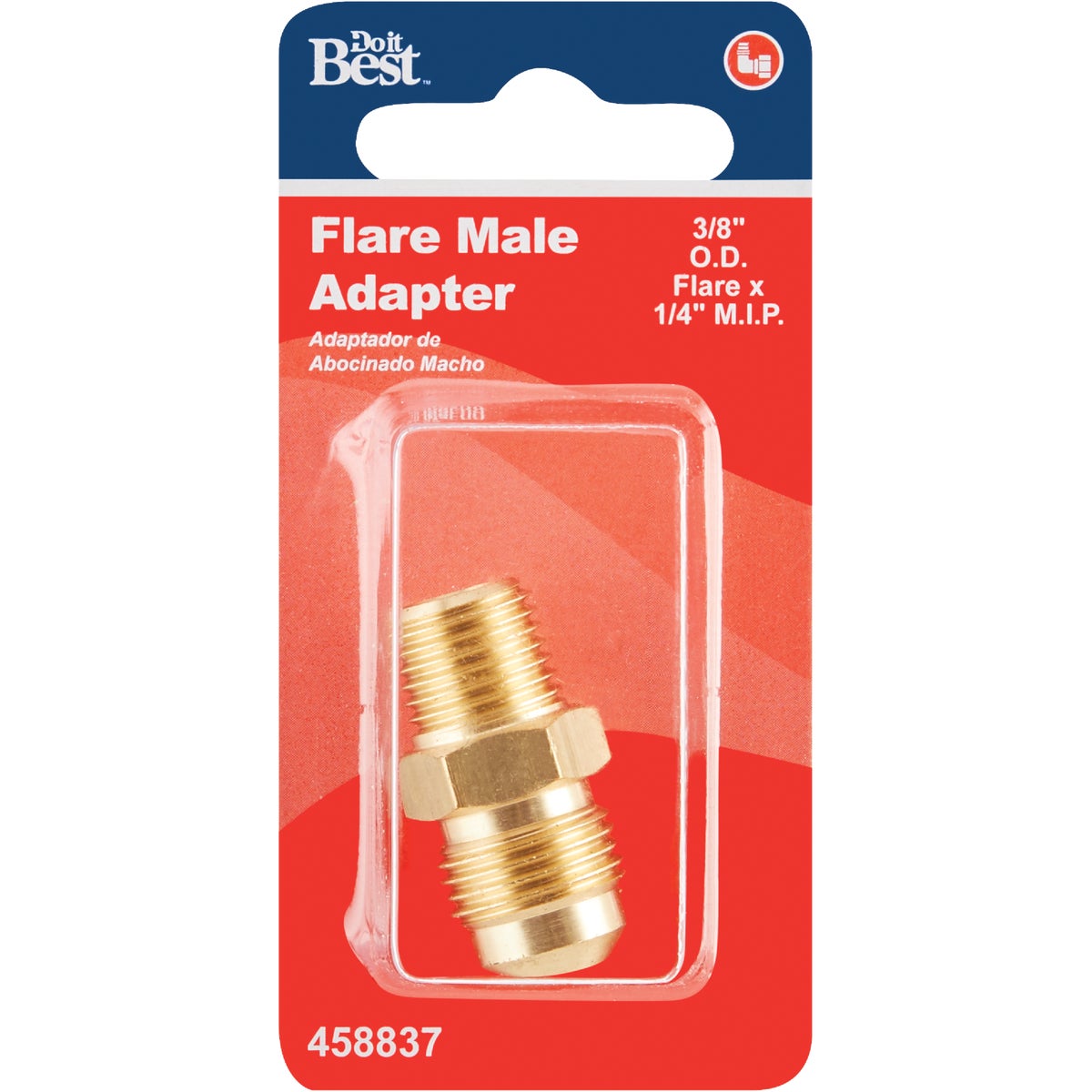 Do it 3/8 In. x 1/4 In. Brass Male Flare Adapter