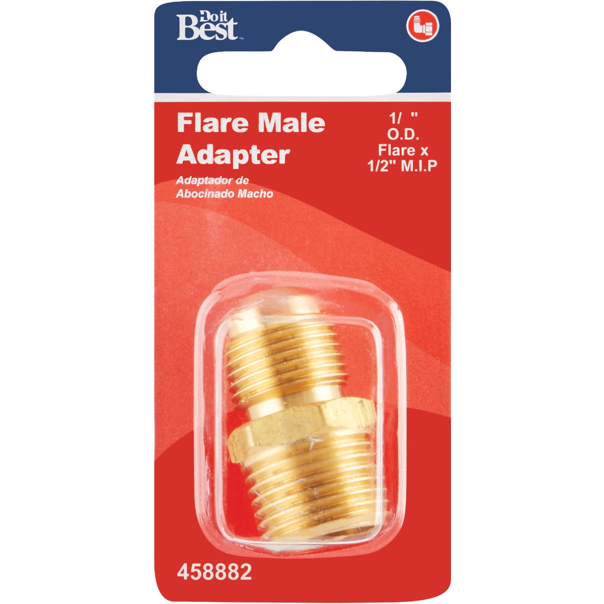 Do it 1/2 In. x 1/2 In. Brass Male Flare Adapter