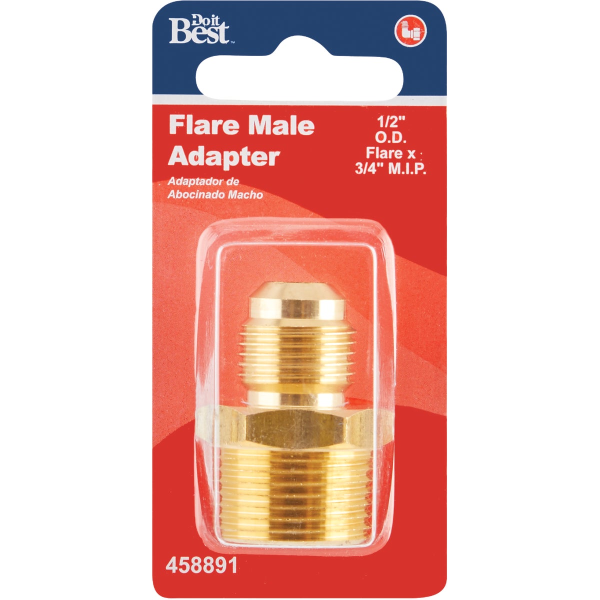 Do it 1/2 In. x 3/4 In. Brass Male Flare Adapter