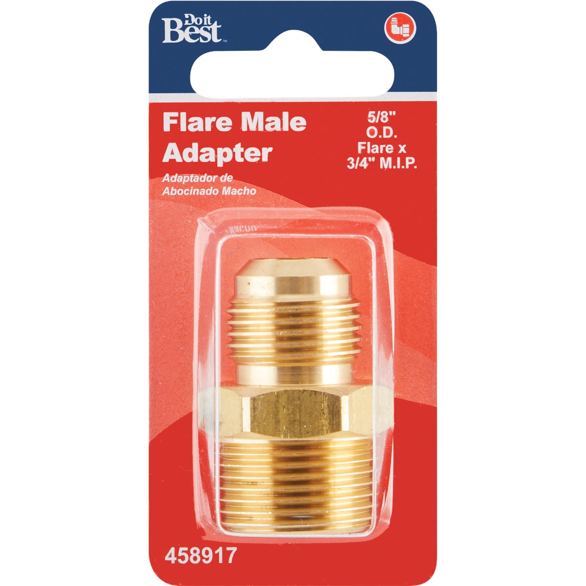 Do it 5/8 In. x 3/4 In. Brass Male Flare Adapter