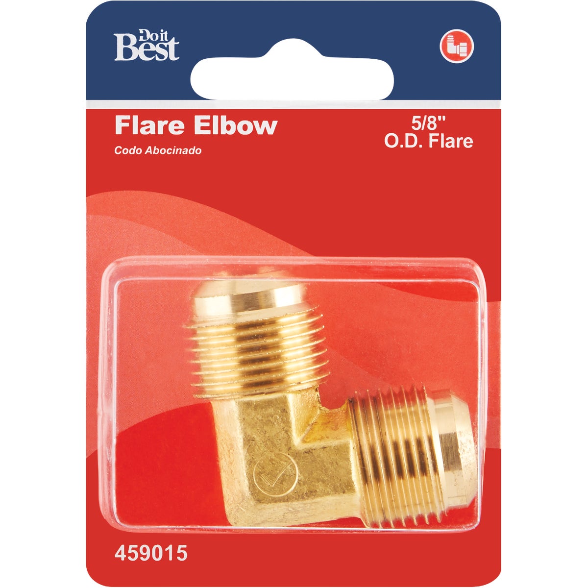 Do it 5/8 In. x 5/8 In. 90 Deg. 2-Way Low Lead Flare Brass Elbow (1/4 Bend)