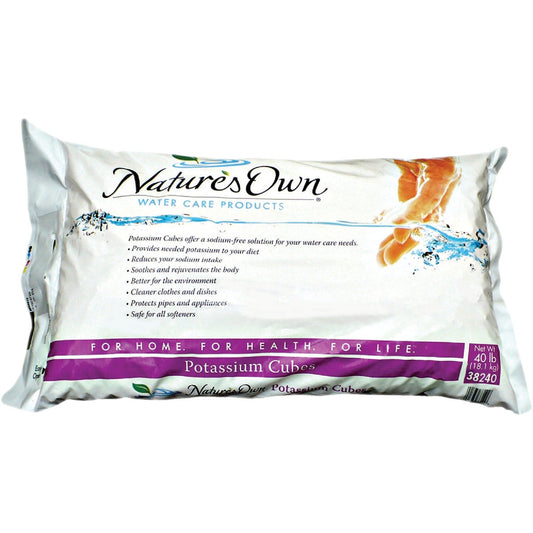 Nature's Own 40 Lb. Potassium Water Softener Salt Cubes