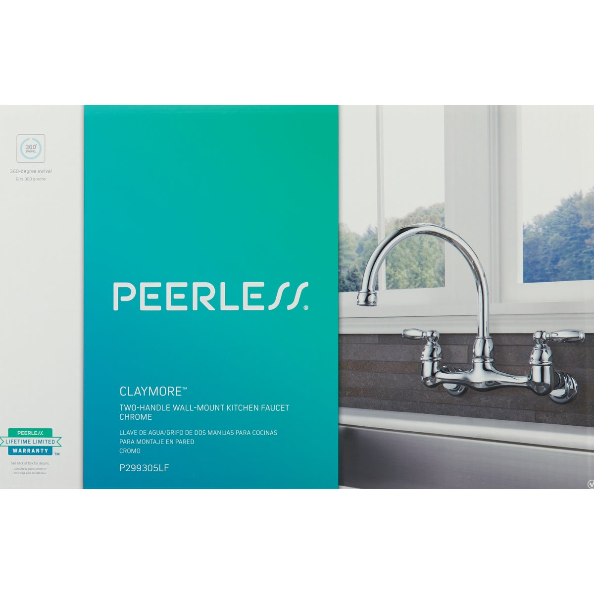 Peerless Chrome 2-Handle Utility Faucet