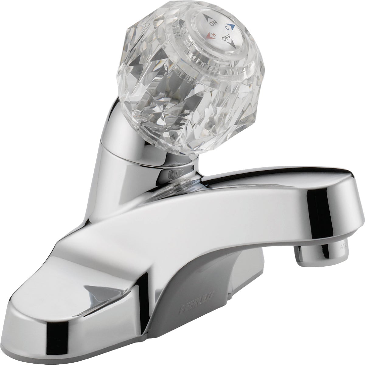 Peerless Core Chrome 1-Handle Knob 4 In. Centerset Bathroom Faucet