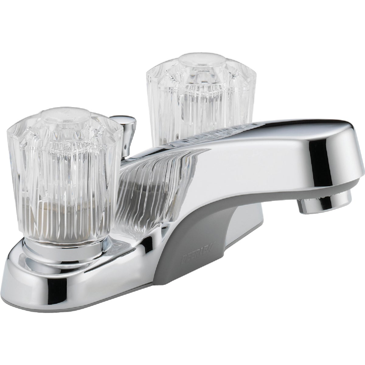 Peerless Core Chrome 2-Handle Knob 4 In. Centerset Bathroom Faucet with Pop-Up