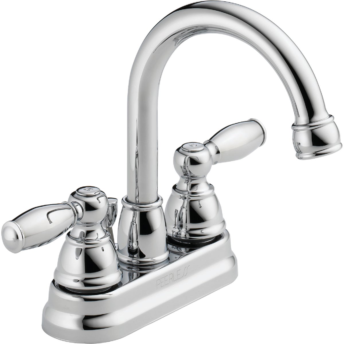 Peerless Apex Chrome 2-Handle Lever 4 In. Centerset Bathroom Faucet with Pop-Up