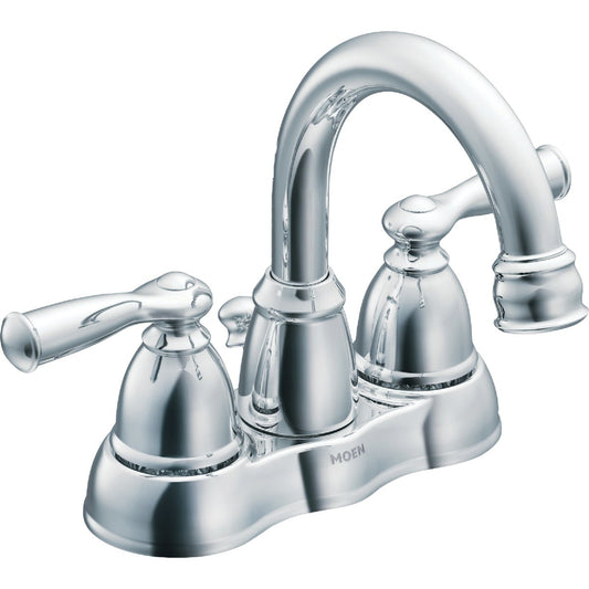 Moen Banbury Chrome 2-Handle Lever 4 In. Centerset Hi-Arc Bathroom Faucet with Pop-Up