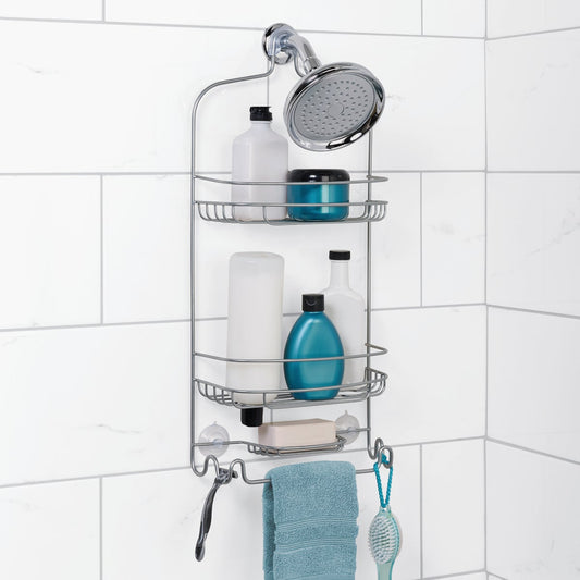 Zenith Zenna Home Satin Chrome Steel Shower Caddy