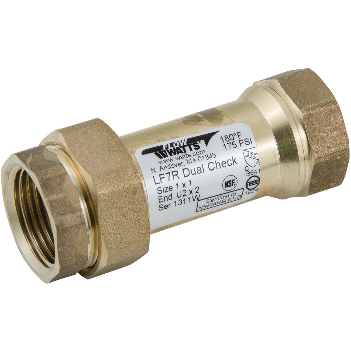 Watts 3/4 In. Bronze Backflow Preventer Dual Check Valve