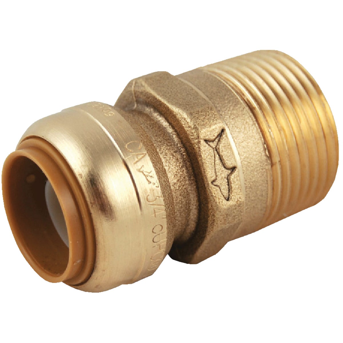 SharkBite 1 In. x 3/4 In. MNPT Reducing Brass Push-to-Connect Male Adapter