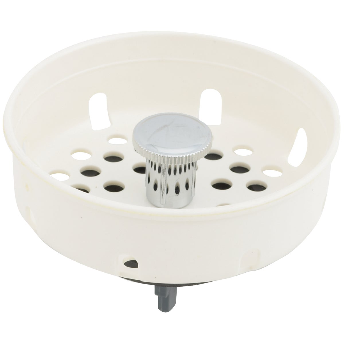 Do it 3-1/2 In. White Plastic Basket Strainer Stopper