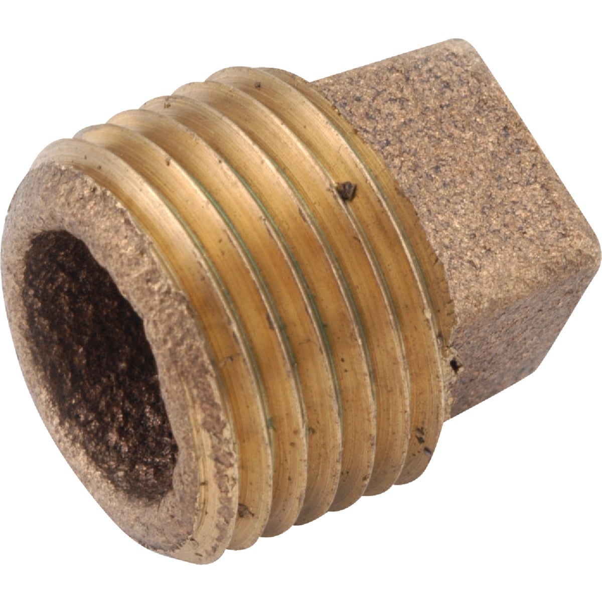 Anderson Metals 3/4 In. Red Brass Threaded Cored Pipe Plug