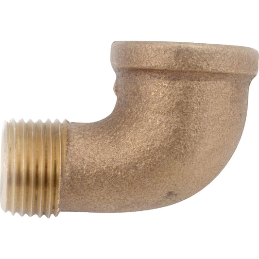 Anderson Metals 1 In. 90 Deg. Red Brass Threaded Elbow (1/4 Bend)