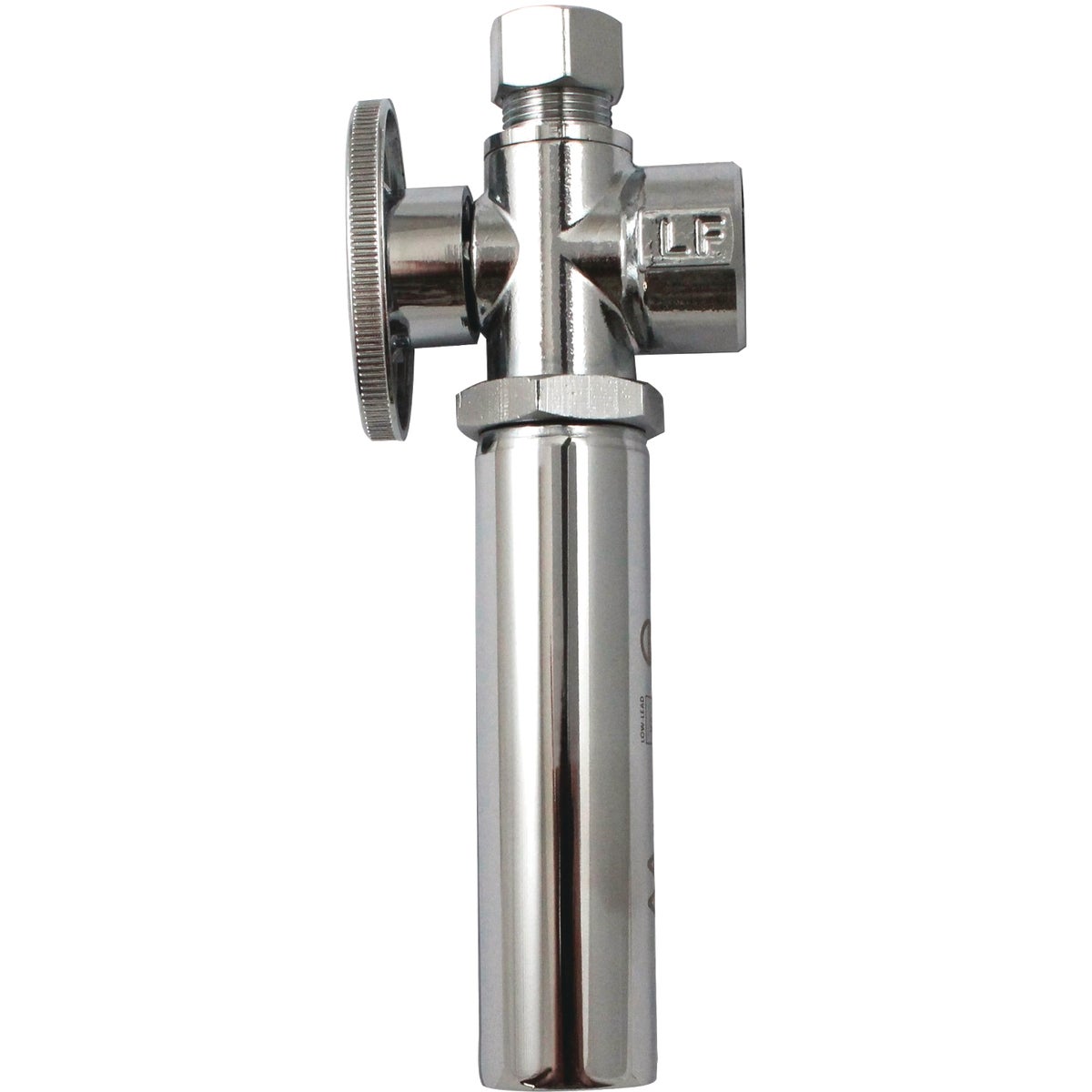 Keeney 1/2" FIP x 3/8" OD Chrome-Plated Brass Quarter Turn Angle Valve with Water Hammer Arrestor