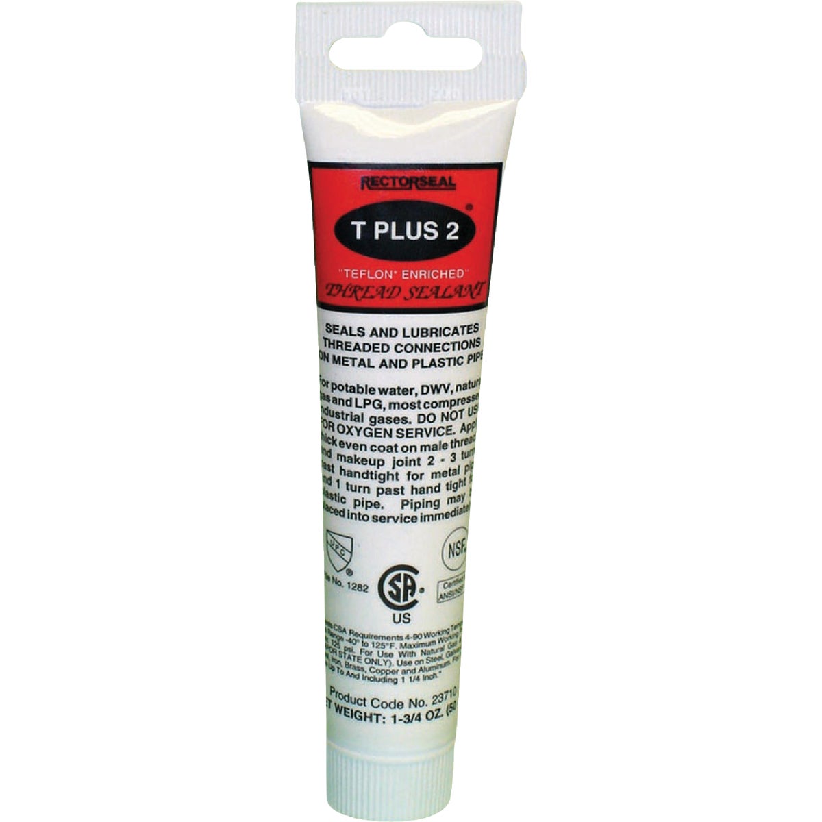 Rectorseal T Plus 1-3/4 Fl. Oz. White Pipe Thread Sealant with PTFE