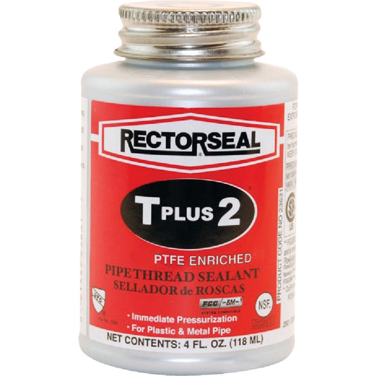 Rectorseal T Plus 4 Fl. Oz. White Pipe Thread Sealant with PTFE