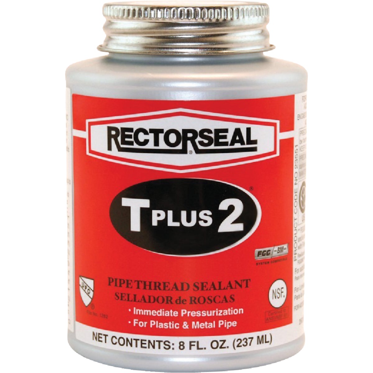 Rectorseal T Plus 8 Fl. Oz. White Pipe Thread Sealant with PTFE