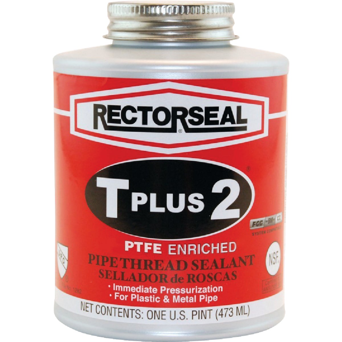 Rectorseal T Plus 16 Fl. Oz. White Pipe Thread Sealant with PTFE