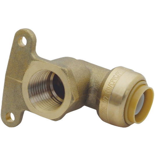 SharkBite 1/2 In. x 1/2 In. Push-to-Connect Hi-Ear Brass Elbow (1/4 Bend)