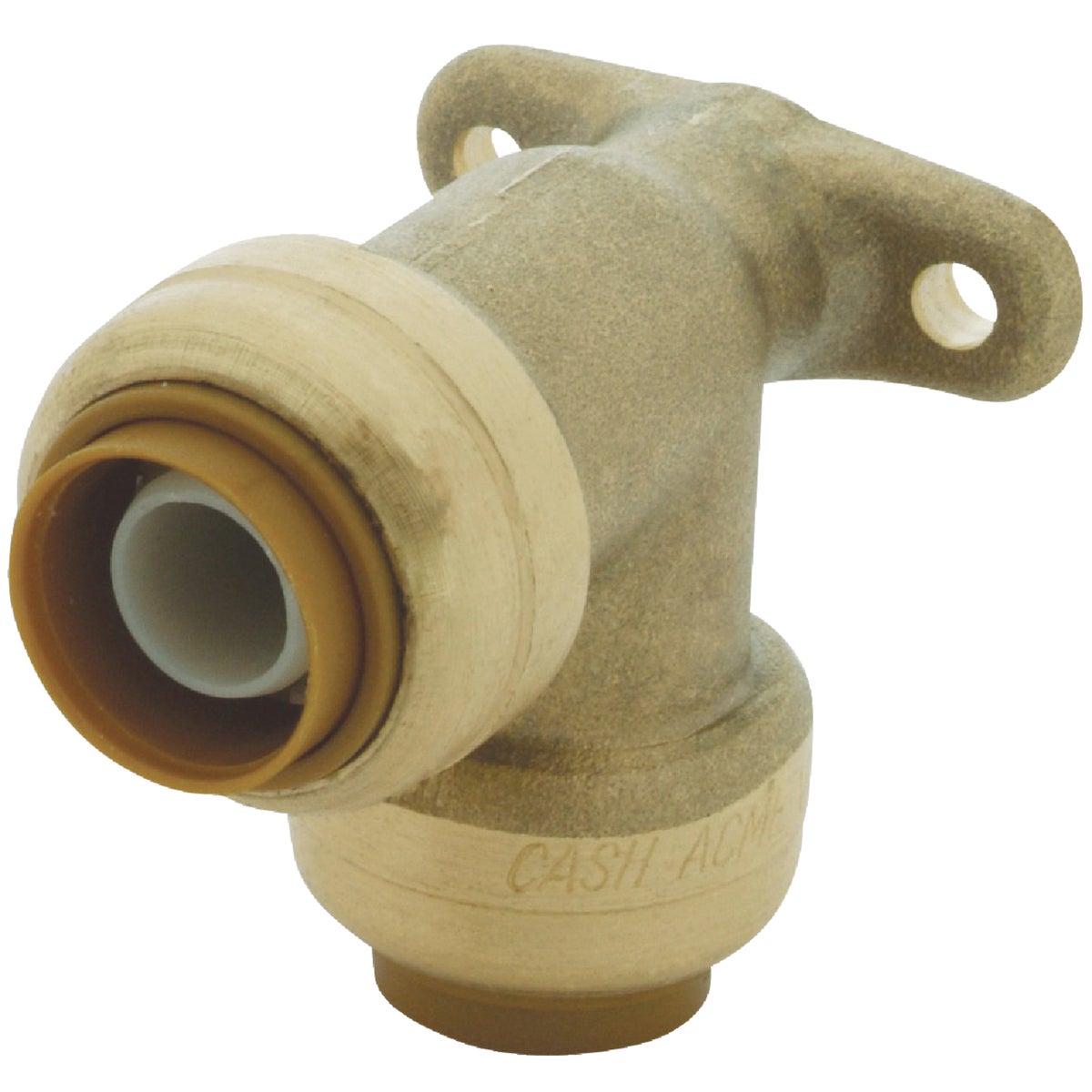 SharkBite 1/2 In. PTC x 1/2 In. PTC 90 Deg. Push-to-Connect Drop Ear Brass Elbow (1/4 Bend)