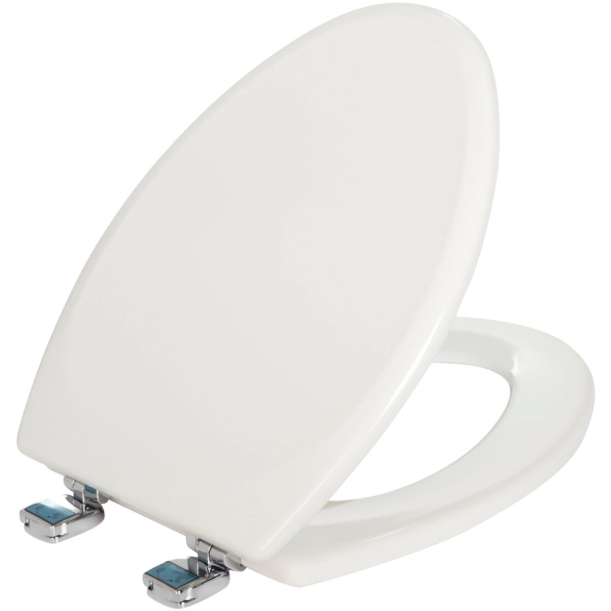 Mayfair Elongated Closed Front STA-TITE White Wood Toilet Seat