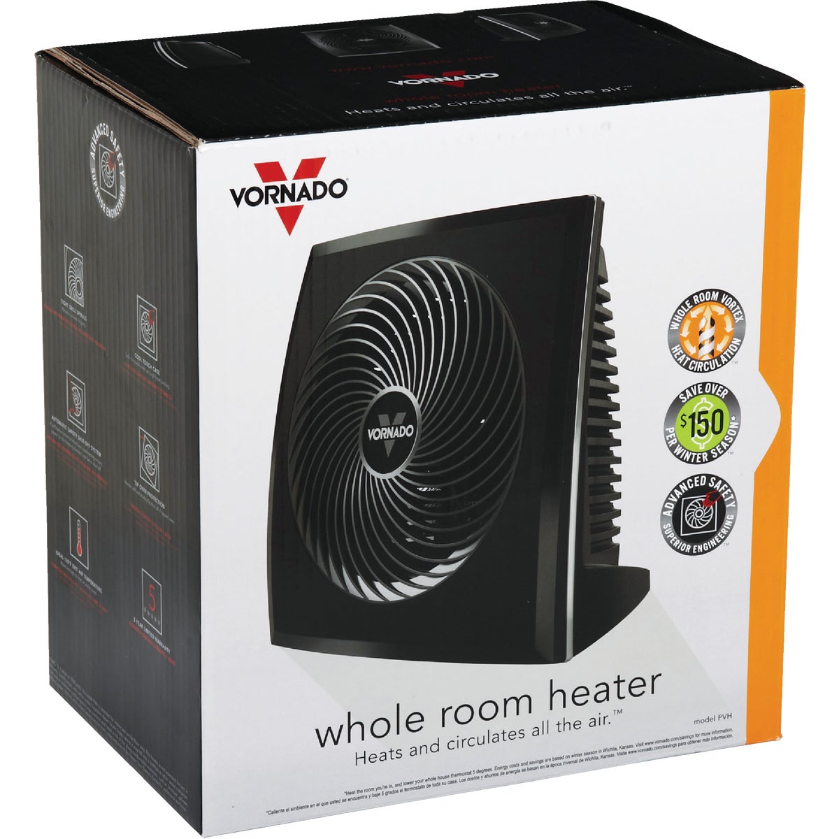 Vornado 1500-Watt 120-Volt PVH Whole Room Electric Space Heater