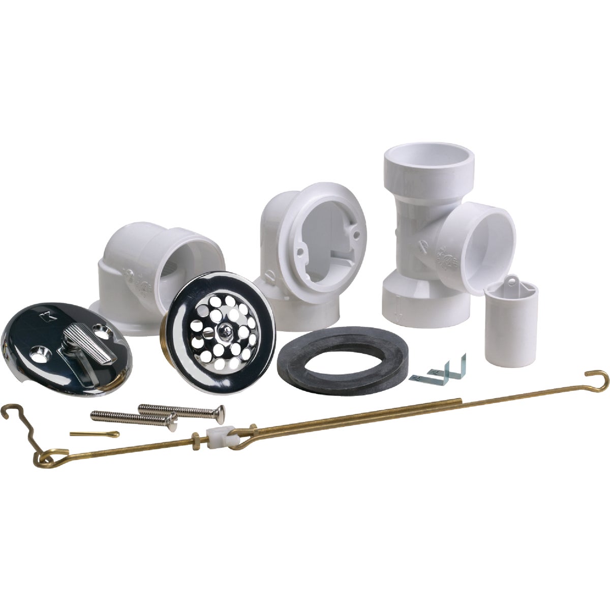 Do it Schedule 40 PVC Triplever Half Pack Bath Drain Kit with Polished Chrome Trim