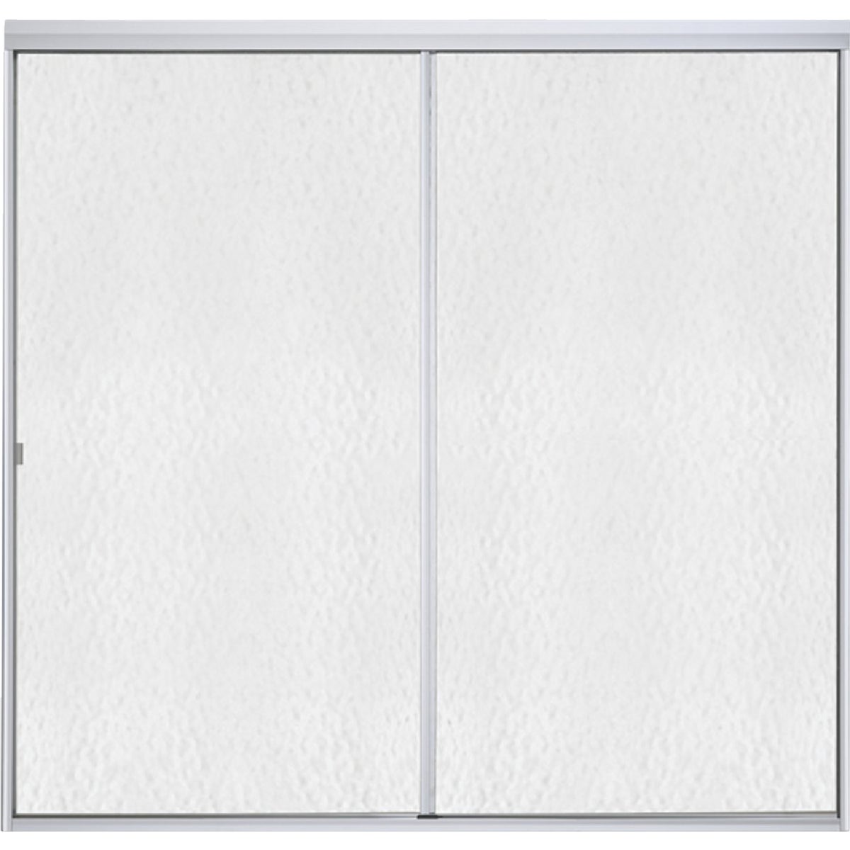 Sterling Standard 59 In. W. x 56-1/16 In. H. Chrome Hammered Glass Sliding Tub Door