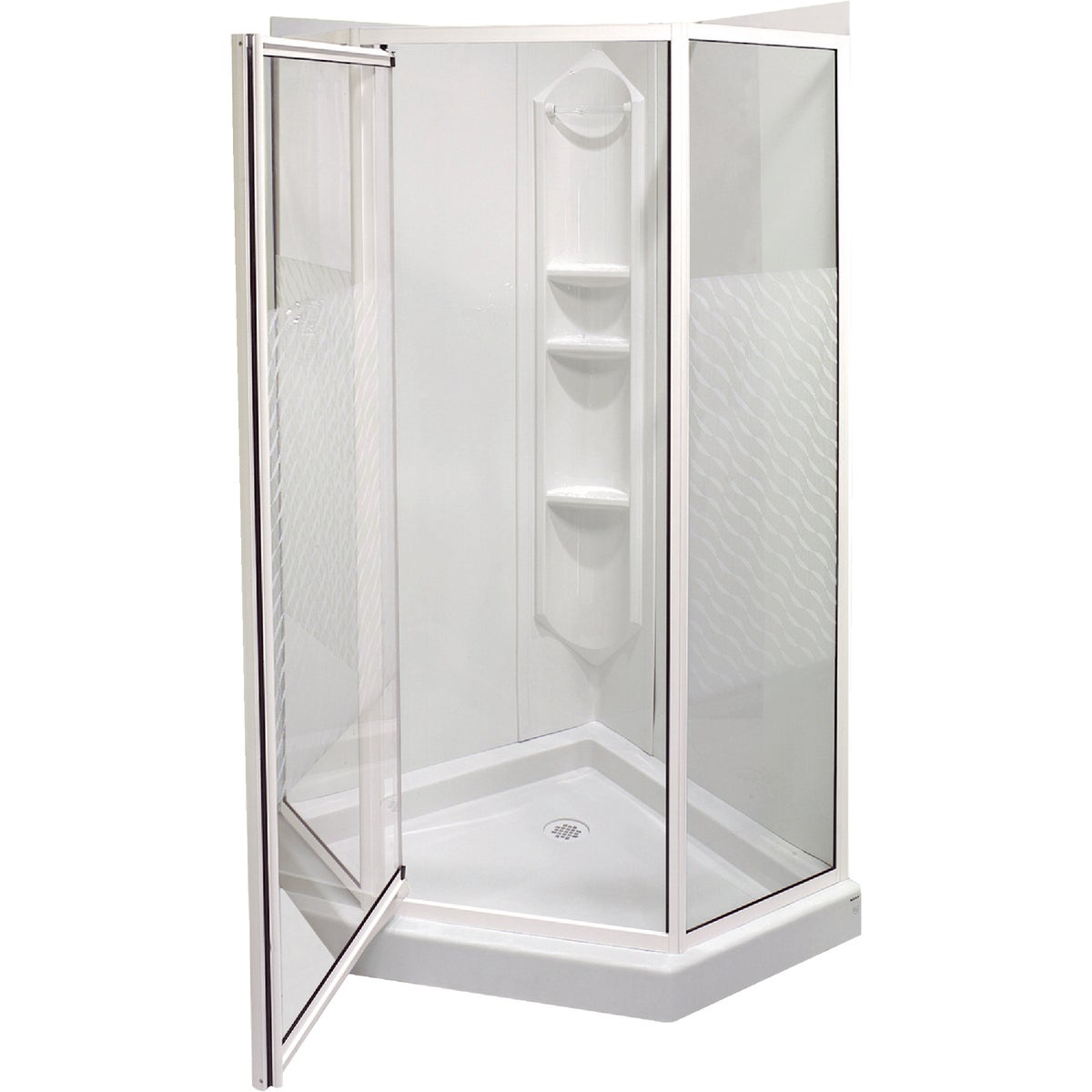 Maax 74 In. H. x 38 In. D. x 38 In. L. White Polystyrene Shower Stall